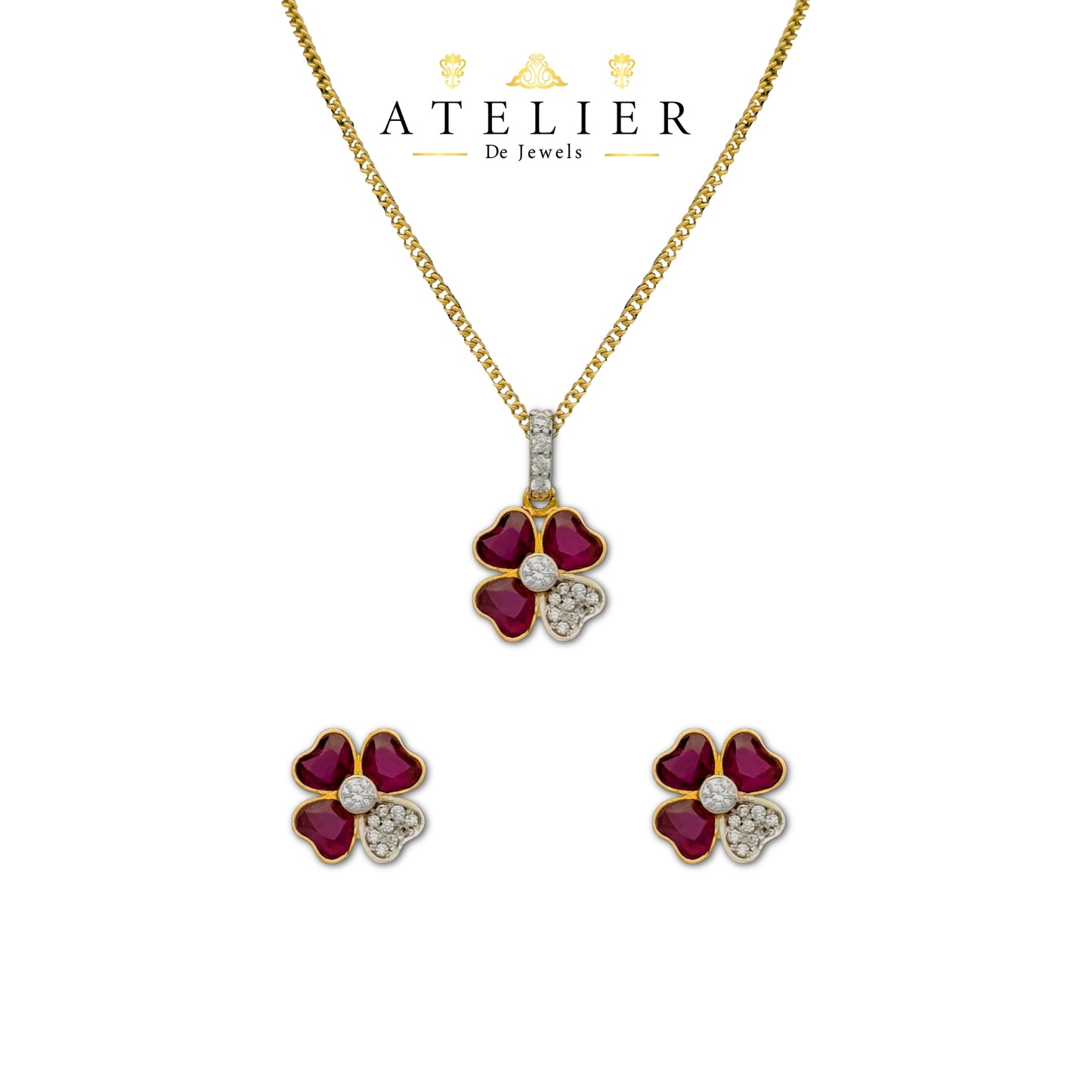 Gemrosette Locket Set