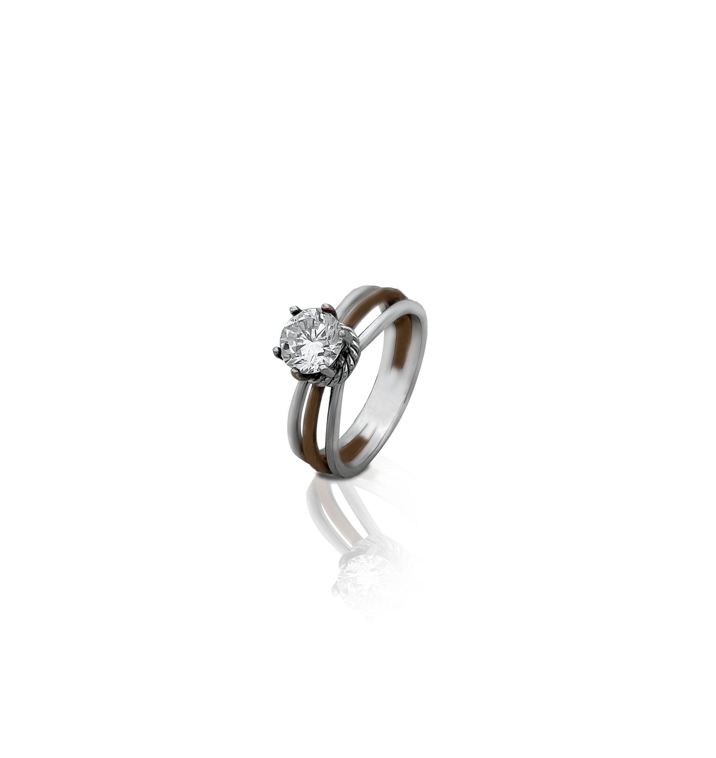 Bronze Solitaire Ring