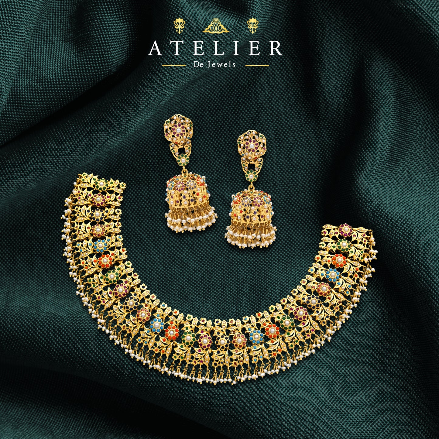 Nauratan Necklace Set