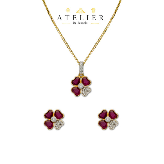 Gemrosette Locket Set