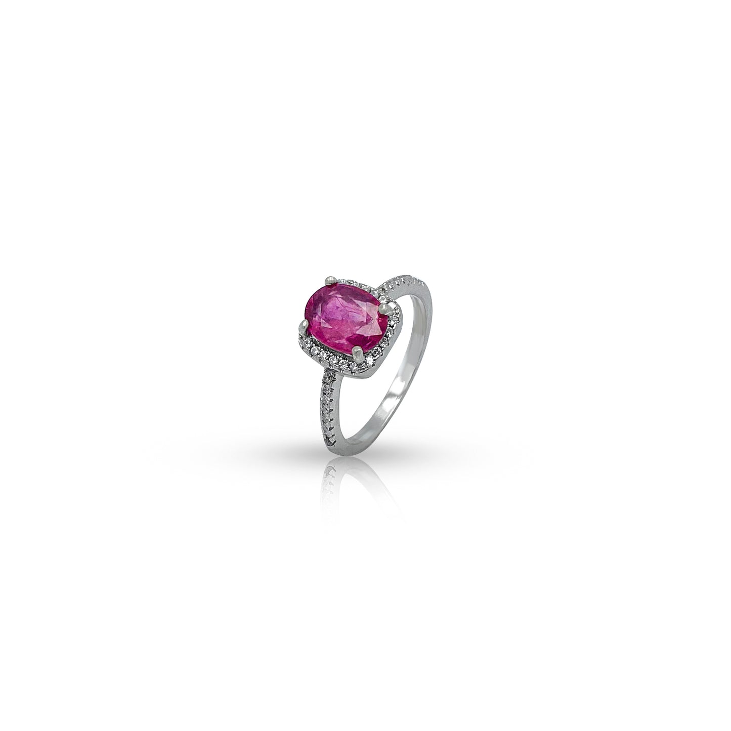 Ruby Halo Ring