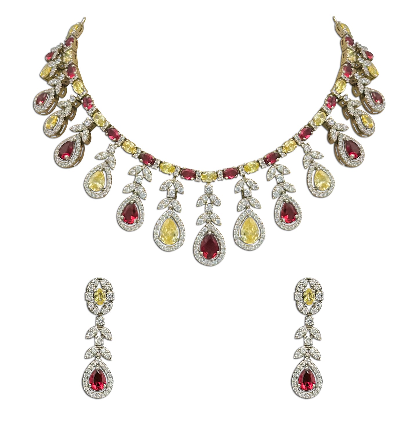 Regal Crimson Necklace Set