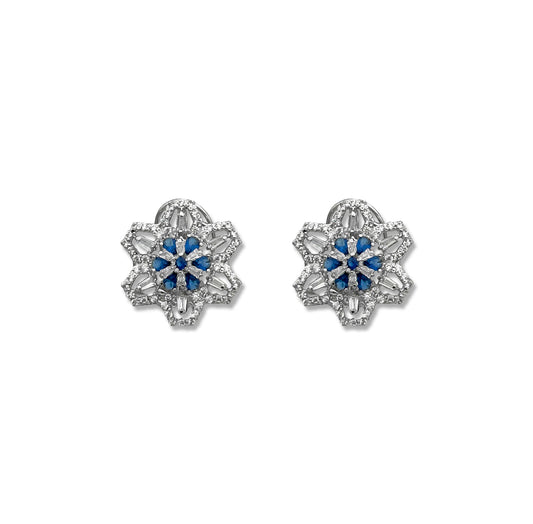 Blue Floral Earrings